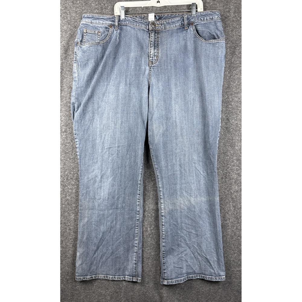 Venezia Jeans Womens Sz 23 Light Wash Blue Denim Lane Bryant Straight Leg Plus